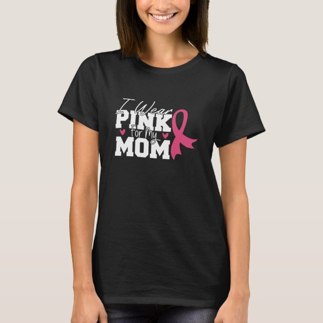 Camiseta Eu Visto Rosa Para A Consciência Do Cancer Da Minh (Frente)