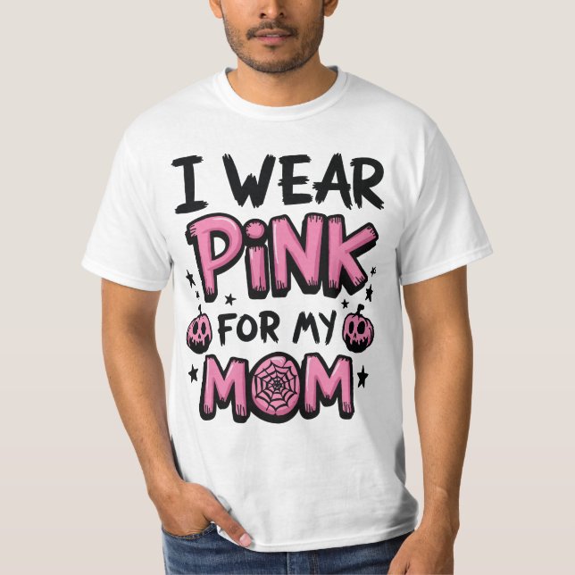 Camiseta Eu Visto Rosa Para A Consciência Do Cancer Da Minh (Frente)