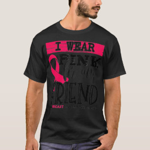 Camiseta Eu Visto rosa para a consciência do meu Cancer de