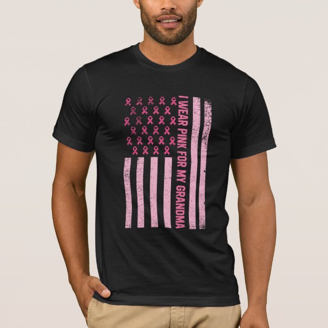Camiseta Eu visto Rosa para a minha avó (Frente)