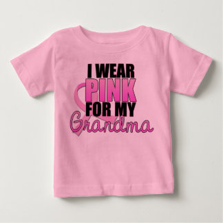 Camiseta Eu Visto rosa para a minha avó - Cancer de mama