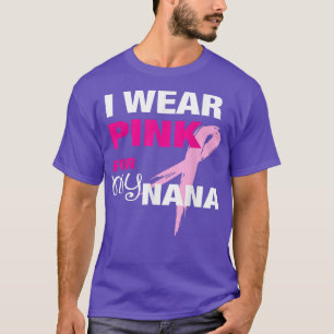 Camiseta Eu Visto Rosa para a minha consciência de Cancer d