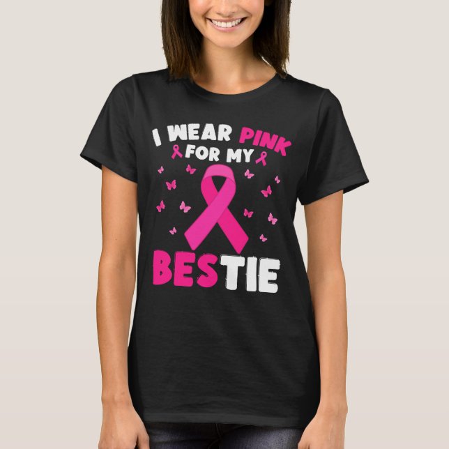 Camiseta Eu Visto Rosa Para A Minha Consciência Do Cancer D (Frente)