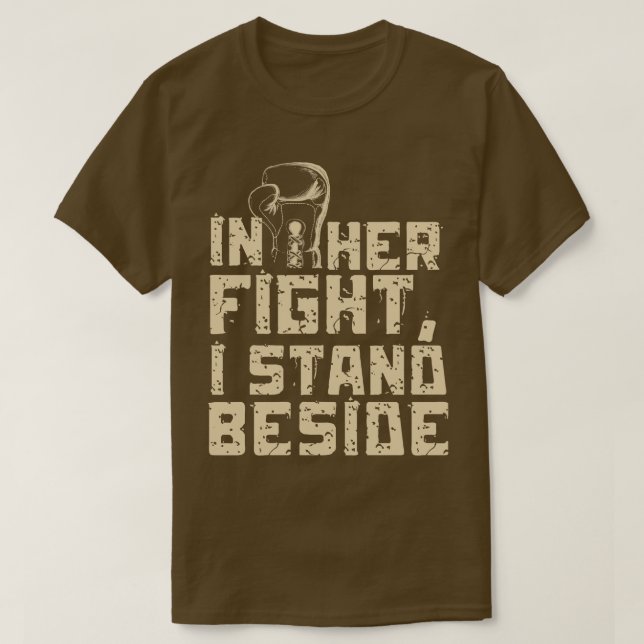 Camiseta Eu Visto Rosa Para A Minha Equipe De Apoio À Consc (Frente do Design)