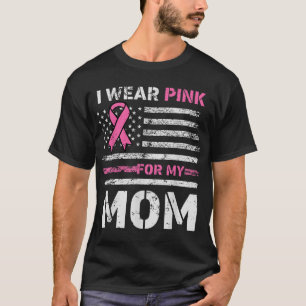 Camiseta Eu Visto Rosa Para A Minha Mãe América Bandeira Ca