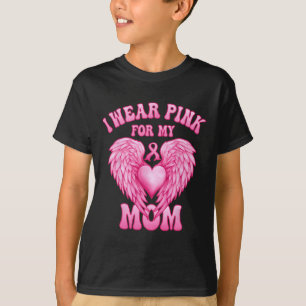 Camiseta Eu Visto Rosa Para A Minha Mãe Apoio ao cancer de