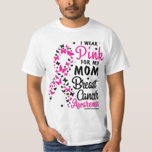 Camiseta Eu Visto rosa para a minha mãe Cancer de consciênc