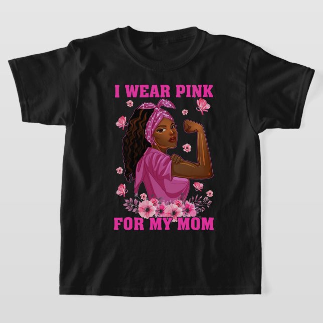 Camiseta Eu Visto Rosa Para A Minha Mãe Cancer Sensibilizaç (Postura )