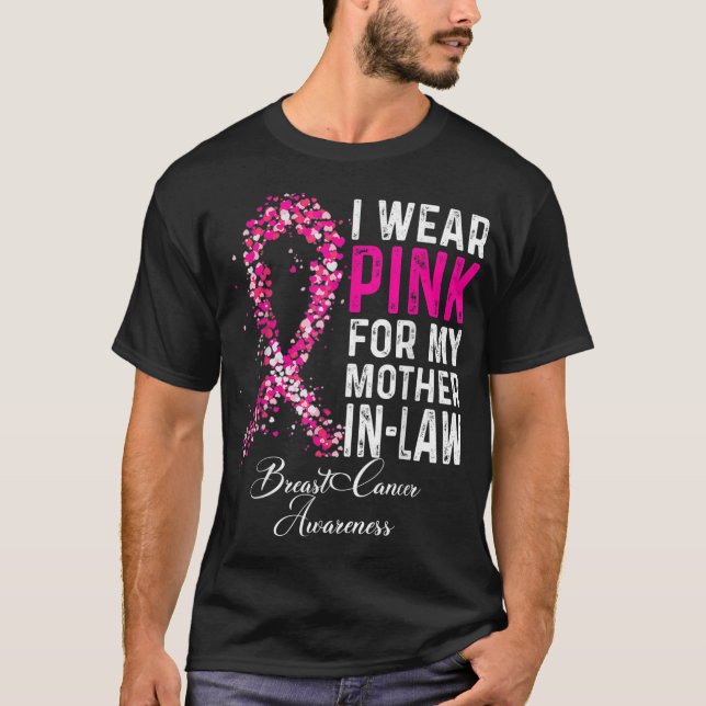 Camiseta Eu Visto Rosa Para A Minha Mãe Em Direito Cancer D (Frente)