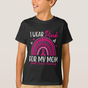 Camiseta Eu Visto Rosa Para A Minha Mãe Fita Fita Cor-De-Fi