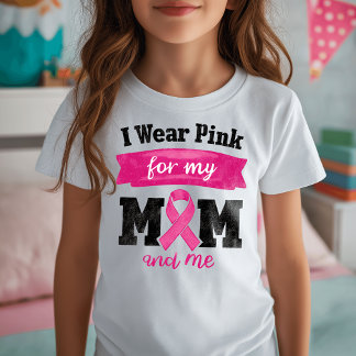 Camiseta Eu Visto Rosa para a minha mãe, Sensibilização par