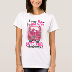 Camiseta Eu Visto Rosa Para A Minha Mãe Sobrevivente Pia-Pi