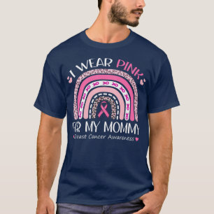 Camiseta Eu Visto Rosa Para A Minha Mamãe Pink Leopard Rain