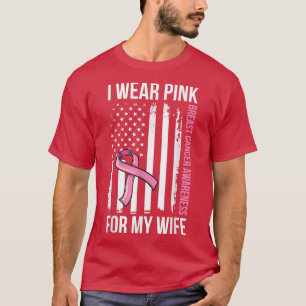 Camiseta Eu Visto Rosa Para A Minha Mulher Cancer Sensibili