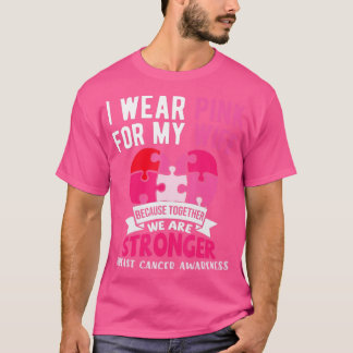 Camiseta Eu Visto Rosa Para A Minha Mulher Cancer Sensibili