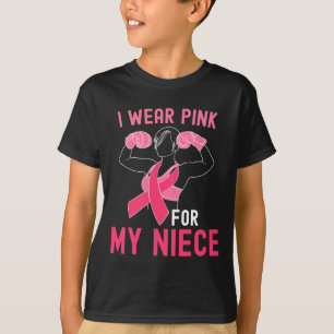 Camiseta Eu Visto Rosa Para A Minha sobrinha - Apoio O Canc