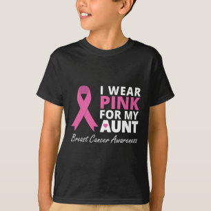 Camiseta Eu Visto Rosa Para A Minha Tia Ribbon Family Love 