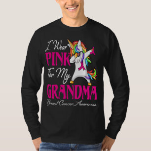 Camiseta Eu Visto Rosa Para A Minha Vovó Família Ribbon War