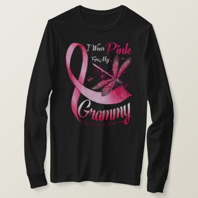 Camiseta Eu Visto Rosa Para A Minha Voz Do Grammy Bebida Ro (Frente do Design)