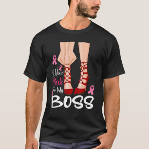 Camiseta Eu Visto Rosa Para Minha Chefe Fita Fita Melanina