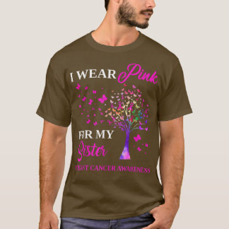 Camiseta Eu Visto Rosa Para Minha Consciência Do Cancer Da 
