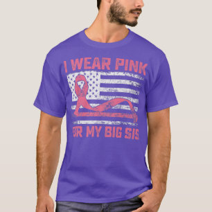 Camiseta Eu Visto Rosa Para Minha Consciência Do Cancer Da
