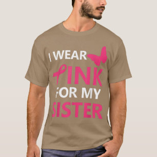 Camiseta Eu Visto Rosa Para Minha Consciência Do Cancer Da