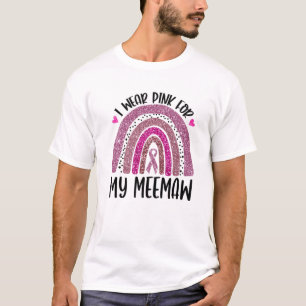 Camiseta Eu Visto Rosa Para Minha Consciência Do Cancer Da 