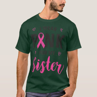 Camiseta Eu Visto Rosa Para Minha Consciência Do Cancer Da 