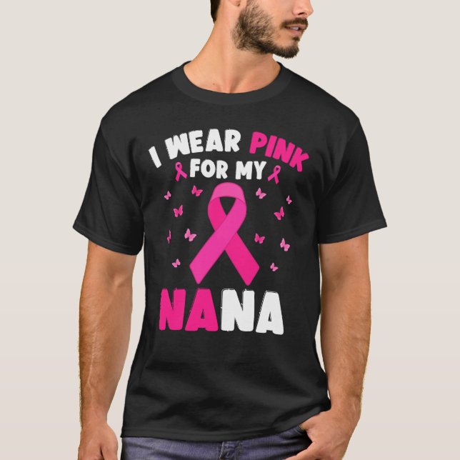 Camiseta Eu Visto Rosa Para Minha Consciência Do Cancer Da  (Frente)