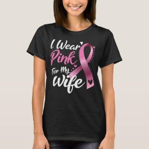 Camiseta Eu Visto Rosa Para Minha Consciência do Cancer da 