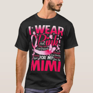 Camiseta Eu Visto Rosa Para Minha Consciência Do Cancer Mi