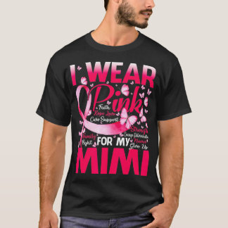 Camiseta Eu Visto Rosa Para Minha Consciência Do Cancer Mim
