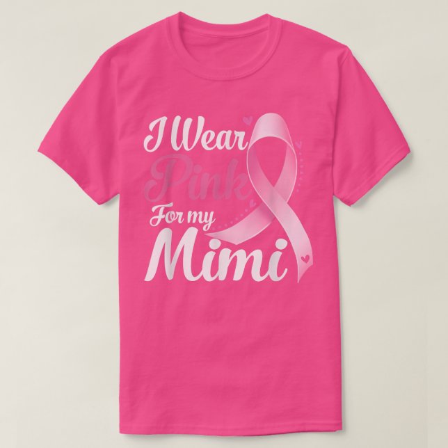 Camiseta Eu Visto Rosa Para Minha Consciência Do Cancer Mim (Frente do Design)