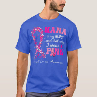 Camiseta Eu Visto Rosa Para Minha Fita Nana Fita Coração Co