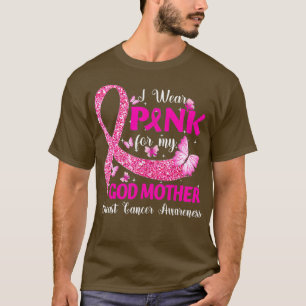 Camiseta Eu Visto Rosa Para Minha Madrinha Fita Rosa Fita F