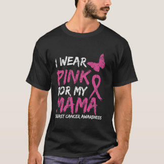 Camiseta Eu Visto Rosa Para Minha Mãe Cancer Sensibilização