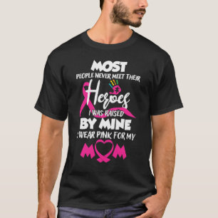 Camiseta Eu Visto Rosa Para Minha Mãe Meu Cancer Herói Sa