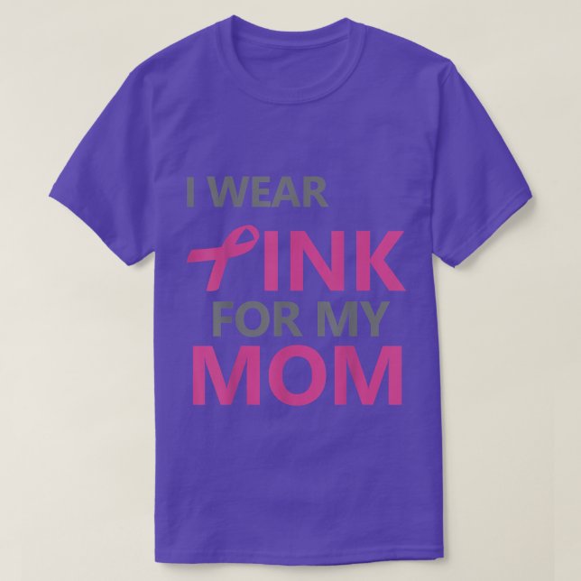 Camiseta Eu Visto Rosa Para Minha Mãe Sensibilização Para O (Frente do Design)