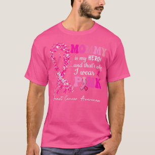Camiseta Eu Visto Rosa Para Minha Mamãe Fita Coração Rosa M