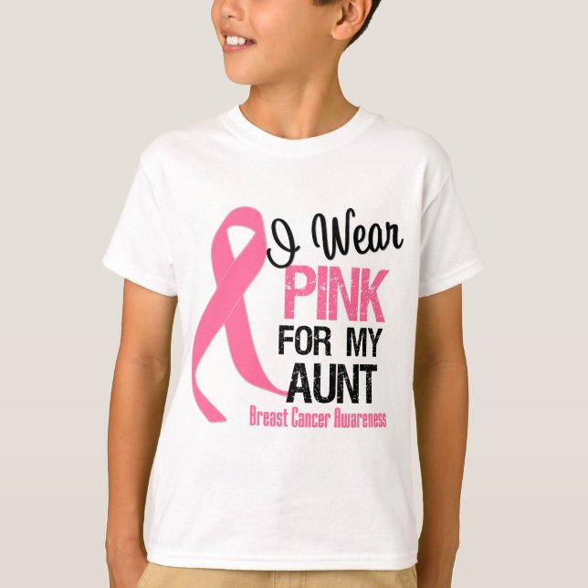 Camiseta Eu Visto Rosa Para Minha Tia (Frente)