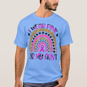 Camiseta Eu Visto Rosa Para Minha Tia Cancer De Mama Sensib