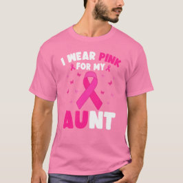 Camiseta Eu Visto Rosa Para Minha Tia Sensibilização Para O