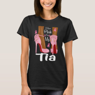 Camiseta Eu Visto Rosa Para Minha Tia Tia Friso Melanina Pr