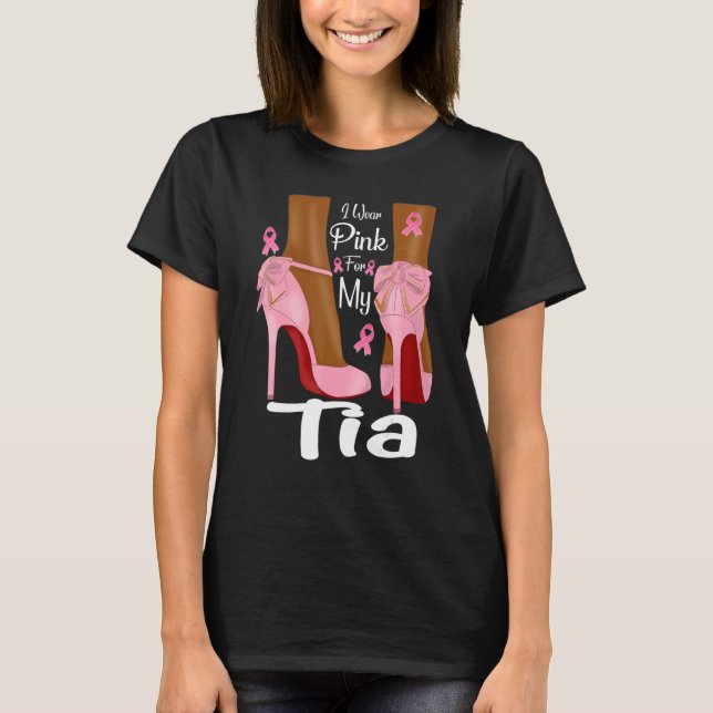 Camiseta Eu Visto Rosa Para Minha Tia Tia Friso Melanina Pr (Frente)