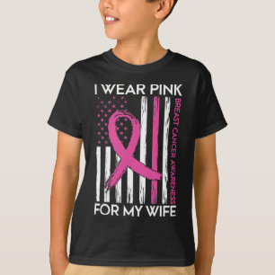 Camiseta Eu Visto Rosa Para O Apoio Mês Do Cancer Da Minha