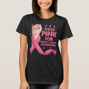 Camiseta Eu Visto Rosa Para O Cancer Da Mama