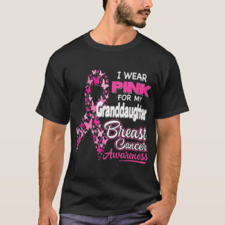 Camiseta Eu visto Rosa para o Cancer da minha neta