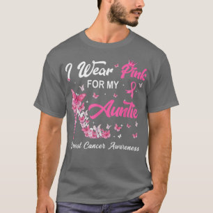 Camiseta Eu Visto Rosa Para O Cancer Da Minha Tia De Altura