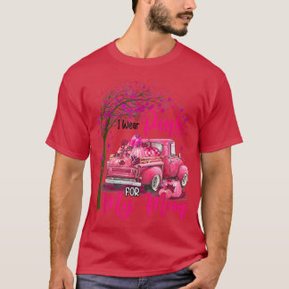 Camiseta Eu Visto Rosa Para O Cancer De Mama Do Caminhão De